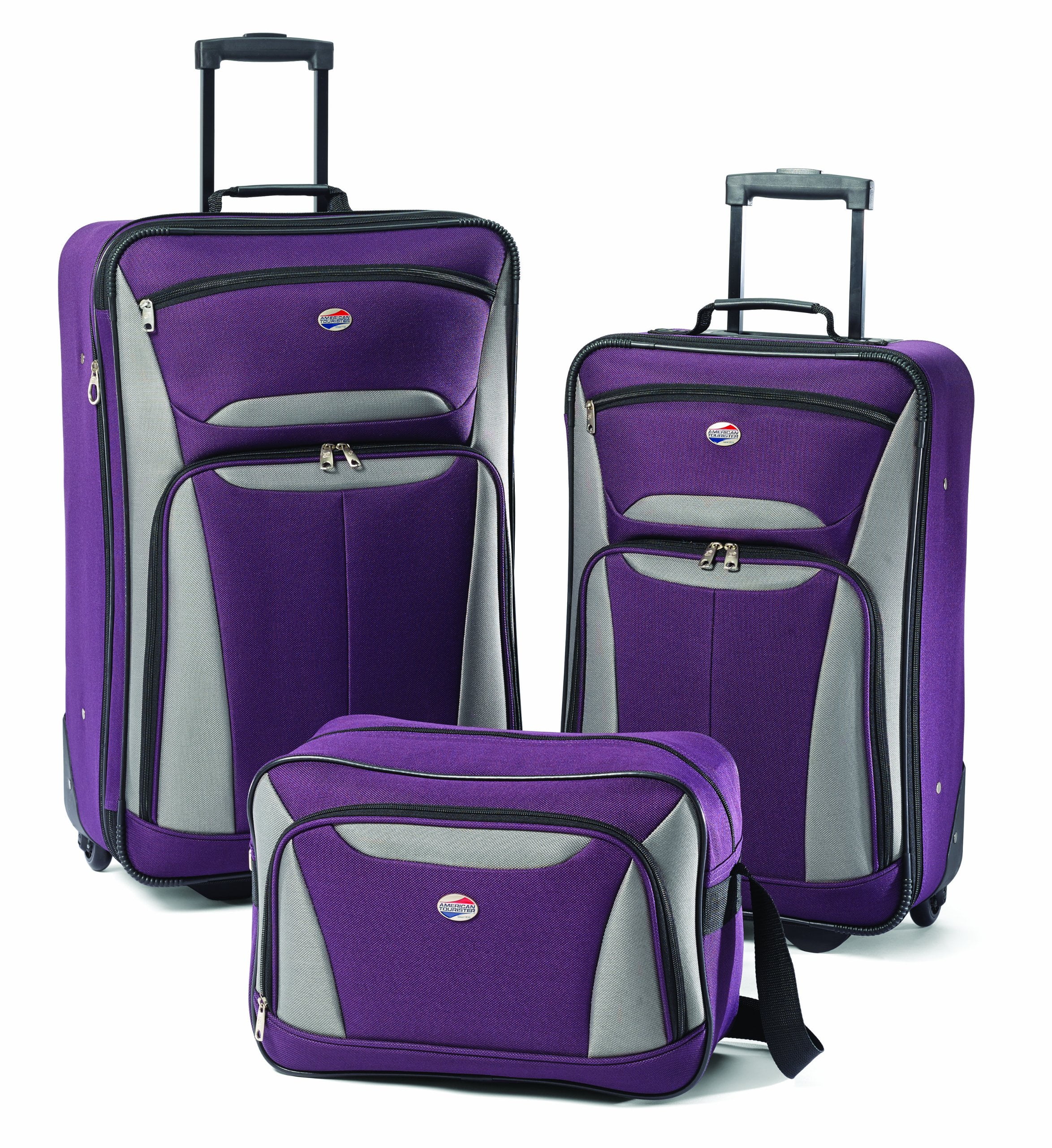 American Tourister Luggage Fieldbrook II 3 Piece Set (Purple/Grey)