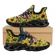 thumbnail image 1 of Zapatillas de deporte de malla con cordones para mujer, diseño de bandera estadounidense, plataforma transpirable con amortiguación de aire, tenis con estampado de girasol, verano, 1 of 6