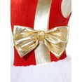 thumbnail image 5 of TiaoBug Kids Girls Christmas Mrs Santa Claus Costume Candy Cane Sleeveless Dance Leotard Tutu Dress Red 8, 5 of 7
