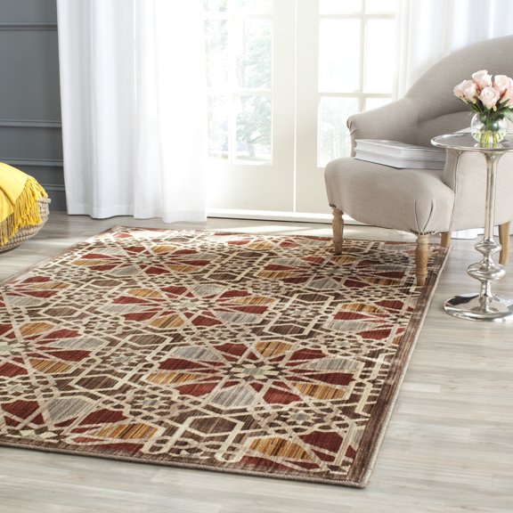 Safavieh Infinity Nadia Oriental Polyester Area Rug, Brown/Beige, 4' x 6'