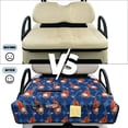 thumbnail image 6 of COEQINE Golf Cart Seat Towel Blanket Cover with Handle for Folded Carrying and Storage, Quilted Padding, 4 Storage Pockets, Compatible with Most 2 Seat Cart, Golf Ball Flame Blue, 6 of 8