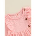 thumbnail image 6 of Suealasg Baby Girls Fall Dress 6M 1T 2T 3T Toddler Girls Flying Sleeve Crewneck A-line Dress Spring Autumn Dress, 6 of 7