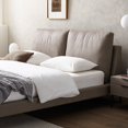 thumbnail image 4 of Muebles de dormitorio de lujo, cama de Hotel tamaño King de madera moderna, tela tecnológica de lujo, cama doble de diseño italiano de madera, 4 of 4