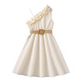 thumbnail image 1 of 2025 Girls Dresses Children Dress Spring Summer Flower Dresses Strap Ruffles Solid Color Rainbow Dress for Girls Princess Girls Casual Dress Straight Dress with, 1 of 4