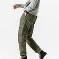 thumbnail image 3 of Aoochasliy Mens Length Pants Men's Fashion Classic Twill Work Wear Combat Safety Cargo Pants, 3 of 7