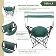 thumbnail image 3 of ARROWHEAD OUTDOOR Folding Swinging Hammock Camping Chair, w/ Canopy, Cup Holder, Storage Pouch, Carrying Bag, Green, 3 of 7