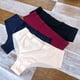 thumbnail image 3 of TrowBridge-bragas sólidas sin costuras para mujer, ropa interior Sexy de satén de seda de tiro medio, lencería deportiva transpirable, 3 of 4