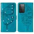 thumbnail image 5 of Allytech For Samsung Galaxy S21 Ultra Soft TPU Case,Stylish Diamond Embossed Butterfly PU Leather Shockproof Flip Wallet Holder Cover with Hand Strap.For Samsung Galaxy S21 Ultra,Blue, 5 of 5