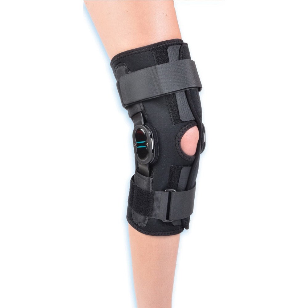 Hely and er 5648 Velocity Hinged Knee Brace, Long 16 Inch Anterior