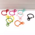 thumbnail image 3 of 10pcs/Lot 2x40mm Metal Hollow Shell Shape Keychain Split Key Ring Swivel Lobster Clasp Connector For DIY Bag Belt Dog Mask Chains Red, 3 of 9