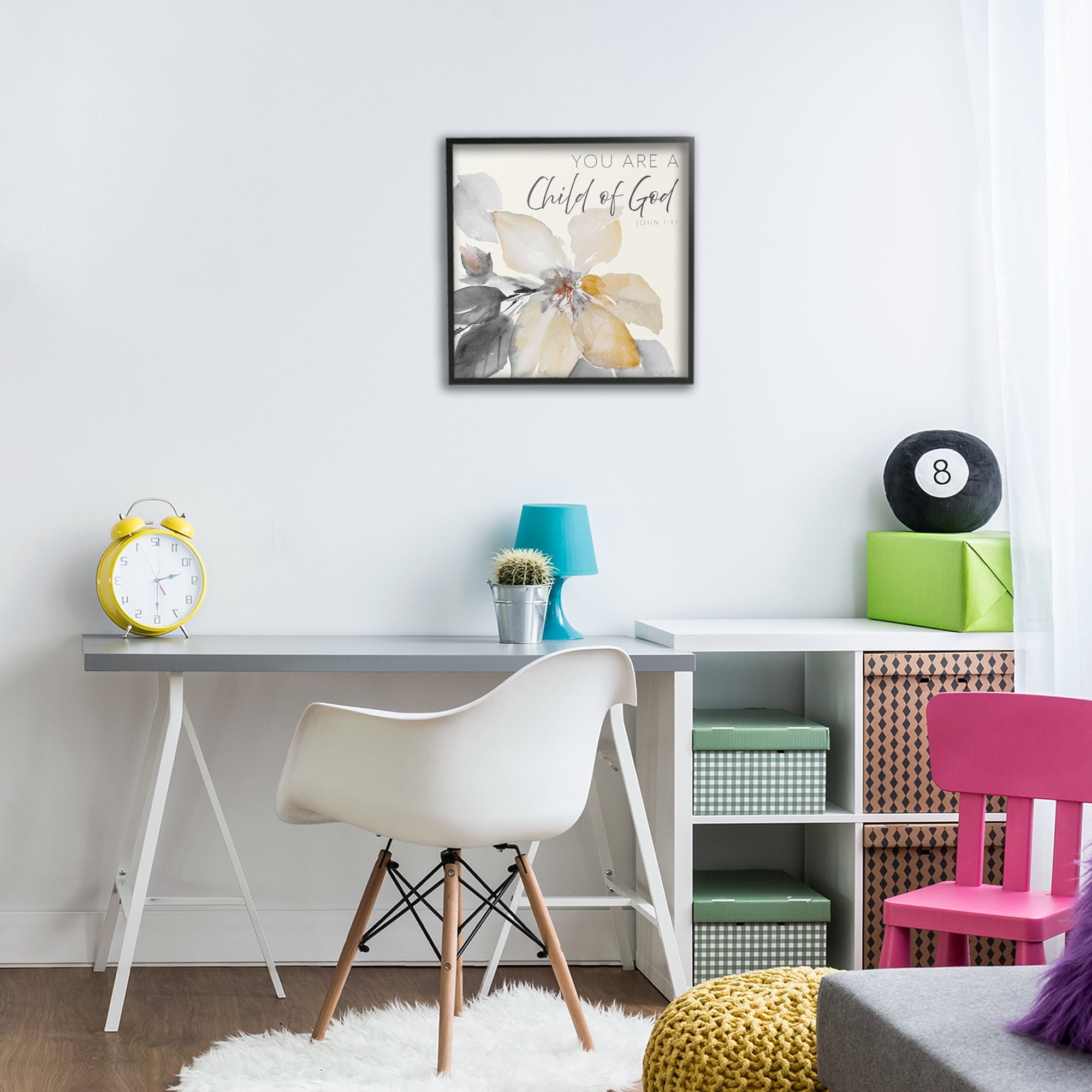 Stupell Industries Child Of God Flower Black Framed Giclee Art, design by Lanie Loreth