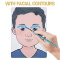 thumbnail image 3 of KONTONTY 4Pcs Face Painting Practice Board Reusable Portable Design with Vivid Makeup Templates, 3 of 8