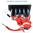 thumbnail image 3 of Car yacht ship type rocker 5-position combination button ON-OFF switch + LED voltage display table +5V 4.2A USB charger, 3 of 8