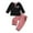 Baby_set227-Black, variant on xaweyi Toddler Girl Clothes Figure Graphic Drop Shoulder Top Pullover Print Pants Fall Winter Outfit Set,Sizes 6-12 Months
