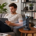 thumbnail image 5 of Portable Evaporative Air Cooler, Black Tower Swamp Cooler Air with Remote, Personal Air Cooler for Bedroom, Small Portable Mist Cooling Fan for Home Office, 1 Pack, 5 of 6
