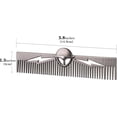 thumbnail image 2 of Linkidea Men's Beard Comb, Fine Tooth Facial Hair Grooming & Styling Tool, Anti-Static, Portable Pocket Size for Travel, Compatible with All Beard Types (Grey), 2 of 6