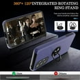 thumbnail image 3 of Galaxy A53 5G Case, Samsung Galaxy A53 5G Case with HD Screen Protector, [Military Grade] Shockproof Protection Case with 360° Magnetic Built-in Ring Kickstand Case for Samsung A53 5G, Blue, 3 of 14