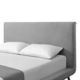 thumbnail image 5 of Loft Lyfe Jessie Platform Bed Linen Upholstery Queen Size, Grey, 5 of 9