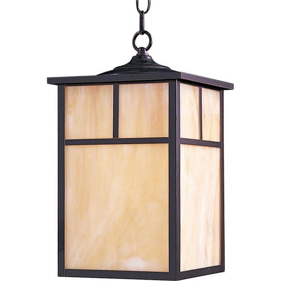 15 in. Coldwater 1-Light Hanging Lantern, Black