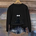 thumbnail image 5 of Warop Halloween Sweatshirts for Women Halloween Black Cat Ghost Graphic Casual Cute Pullover Tops Long Sleeve Crewneck Fall Outfits, 5 of 6