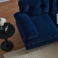 thumbnail image 2 of 82.6" Modern Sectional Sofas Couches,L Shaped Velvet Sofa Couch for Living Room,Bedroom,Blue, 2 of 7