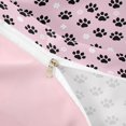 thumbnail image 4 of Homewish Black Dog Paw Prints Duvet Cover Queen,Pink Queen Bedding,Pink Reversible,3pcs,1 Duvet Cover and 2 Pillowcases, 4 of 6