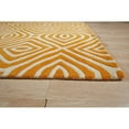 thumbnail image 3 of EORC ME106LOR5X8 Hand-Tufted Wool Modern Tufted Stripes Rug, 5' x 8', Light Orange Area Rug, 3 of 5