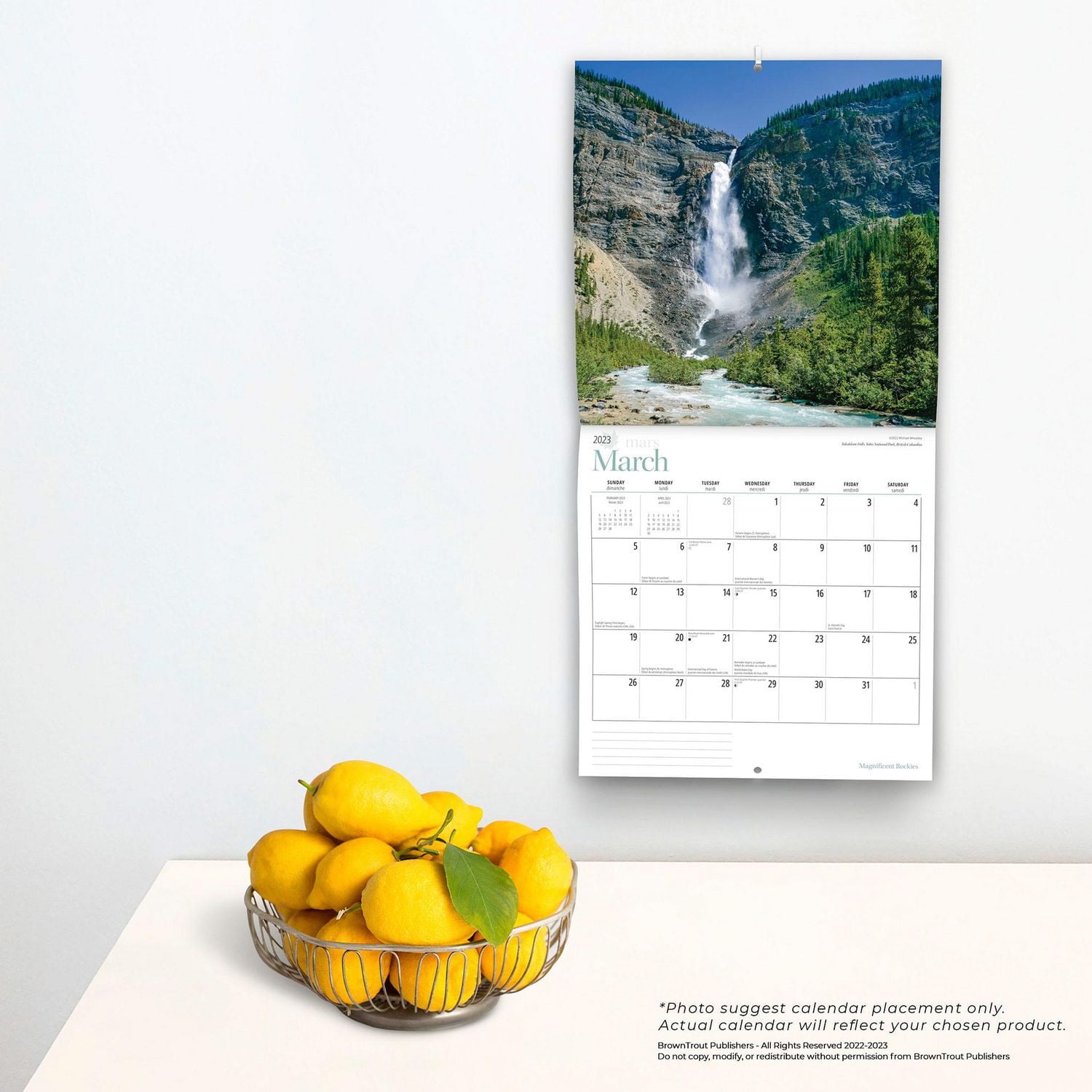 Magnificent Rockies | 2023 12x24 Inch Square Wall Calendar