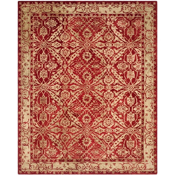 SAFAVIEH Anatolia Lysette Floral Area Rug, Red/Ivory, 8' x 10'