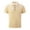 Khaki, variant on JTieacloth Button Casual Tee Collared Male's Shirt Button Up Turn Down Lapel Short Sleeve Solid Color Sports Shirt Black L