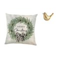 thumbnail image 1 of Funda de cojín decorativa con diseño de pájaros dorados festivos y estatua de animal para decoración moderna del hogar, la oficina, el sofá y la sala, 1 of 8