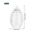 thumbnail image 3 of Honey Storage Jar Transparent Dispenser Pot Stirring Rod Holder with Stick Refillable, 3 of 6