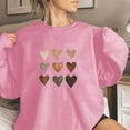 thumbnail image 3 of Aofany Women Flannel Sweatshirts Solid Pullover Love Heart Print Loose Pullover Sweater Sweatshirt Tops, 3 of 3