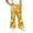 Gold, variant on Girls Boys Metallic Hip Hop Pants Shiny Sequin Sparkly Elastic Waist Loose Dance Trousers for Performances and Casual Silver 11-12Years