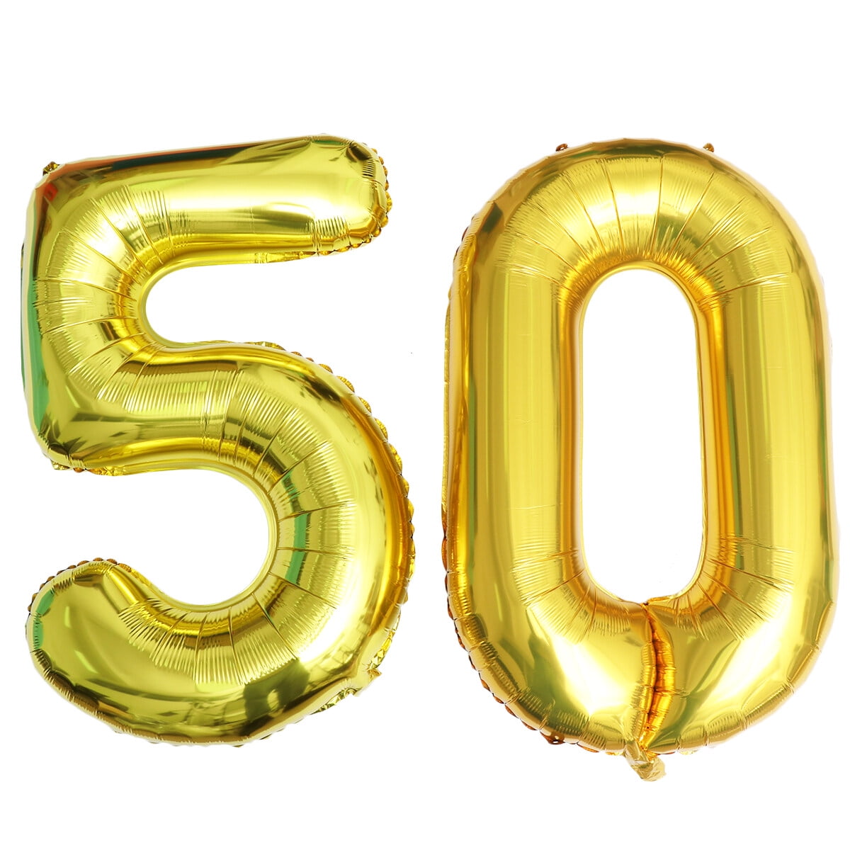 DecorWoo 40 Inch Colorful Number 50 Balloon - Large Rainbow Balloon For Birthdays & Parties - View #5