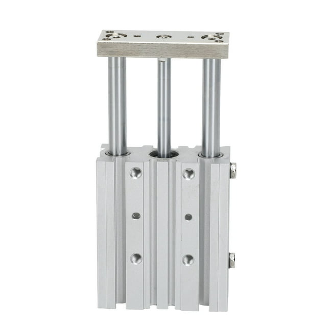 Cilindro de Aire de Aleación de Aluminio, Soporte Deslizante Compacto 3 Cilindro Neumilar de Varillas para Uso Industrial