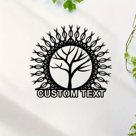 Custom Metal Family Tree Name Sign, Large Metal Wall Art and Decor, Custom Home Decoration, Last Name Sign, Wedding Gift