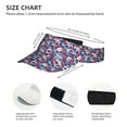 thumbnail image 3 of Yiaed daisy Skull red flower Print Sport Sun Visor Hats Adjustable Empty Top Baseball Cap Cotton Ball Caps for Women and Men, 3 of 5