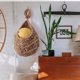 thumbnail image 4 of 3pc Wall Vegetable Storage Fruit Basket Birdhouse Wall Hanging Teardrop Mesh Pocket Hand-Woven Wall Hanging, 4 of 9