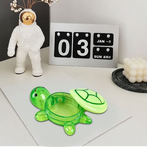 Turtle Storage Box, Cute Cartoon Turtle Organizer with Flip Lid Small Trinket Container Decorative Turtle Ornament Jewelry Box for Kids Room Desk Home Decor