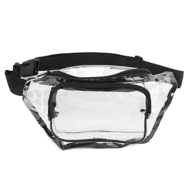Bolsa de Cintura de Pvc Transparente, Cremallera de Resistencia Al Agua Fanny Pack Conse A Través de Diseño Para Vieges, Salida Diario, Varios Eventos, Conciertos, Compras y