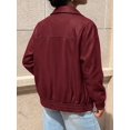 thumbnail image 5 of BTFBM Faux Leather Jacket Women Fall Clothes Long Sleeve, Bomber Jackets, Snaps, Pockets, Oversized, Zip Up Motorcycle Outerwear, Airport, Going Out Outfits, Winter Coat, 5 of 9