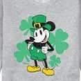 thumbnail image 3 of Disney - Leprechaun Mickey  - Men's Crew Neck Fleece Pullover, 3 of 5