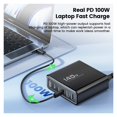 thumbnail image 3 of 140W GaN USB Charger 5-in-1 Desktop Fast Charge USB Type C Charger LED Display, 3 of 5