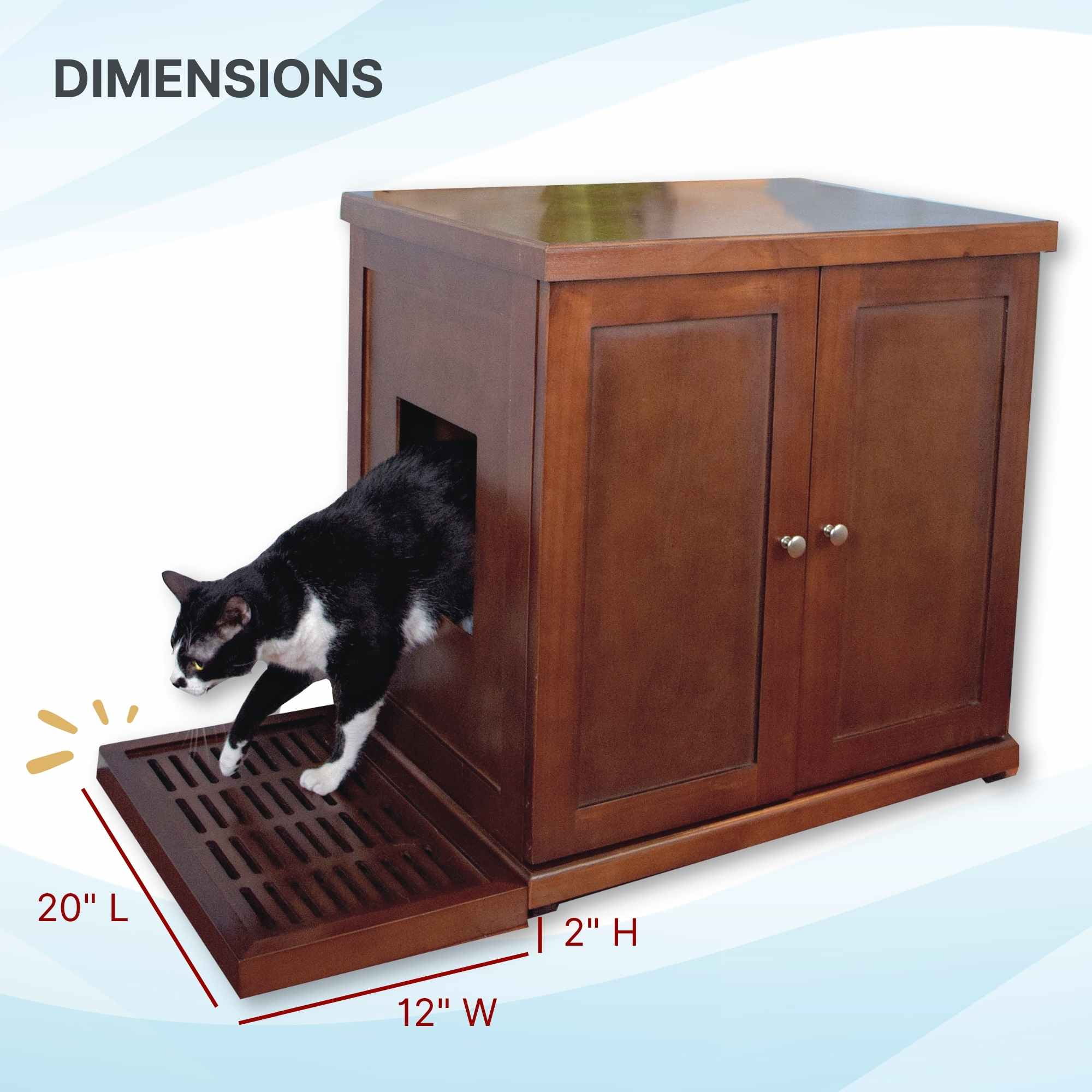 The Refined Feline Litter Catch for the Refined Litter Box, Mahogany