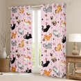 thumbnail image 2 of Feelyou Cat Animal Black Out Curtains, Stars Love Heart Curtains Pack of 2 (42x63 Each), 2 of 6