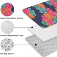 thumbnail image 5 of Pioneer Flower Floral Print Pattern Bathroom Rugs Sets 3 Piece,Toilet Cover Set,Absorbent Non Slip Bathroom Mats Sets with U-Shaped Contour Rug Toilet Rug Set, 5 of 5