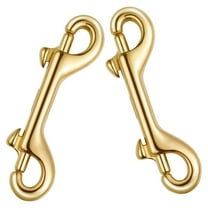 Soimiss 2Pcs Heavy Duty Golden Snap Hooks with Spring Gate for Dog Leashes and Outdoor Use