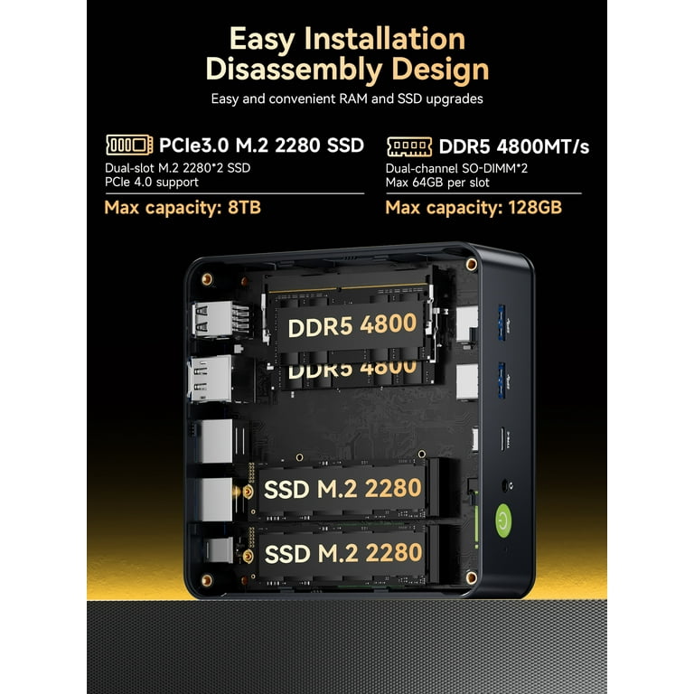 GMKtec Mini Gaming PC, AMD Ryzen 5 7640HS(up to 5.0GHz) , 16GB RAM