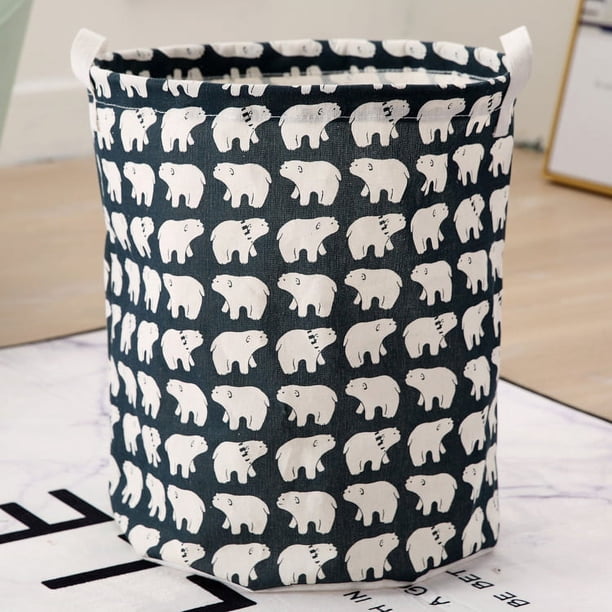 Caja de almacenamiento de dibujos animados Cesto para ropa sucia Cubo de almacenamiento Cesto para ropa sucia Serie rosa de algodón y lino
